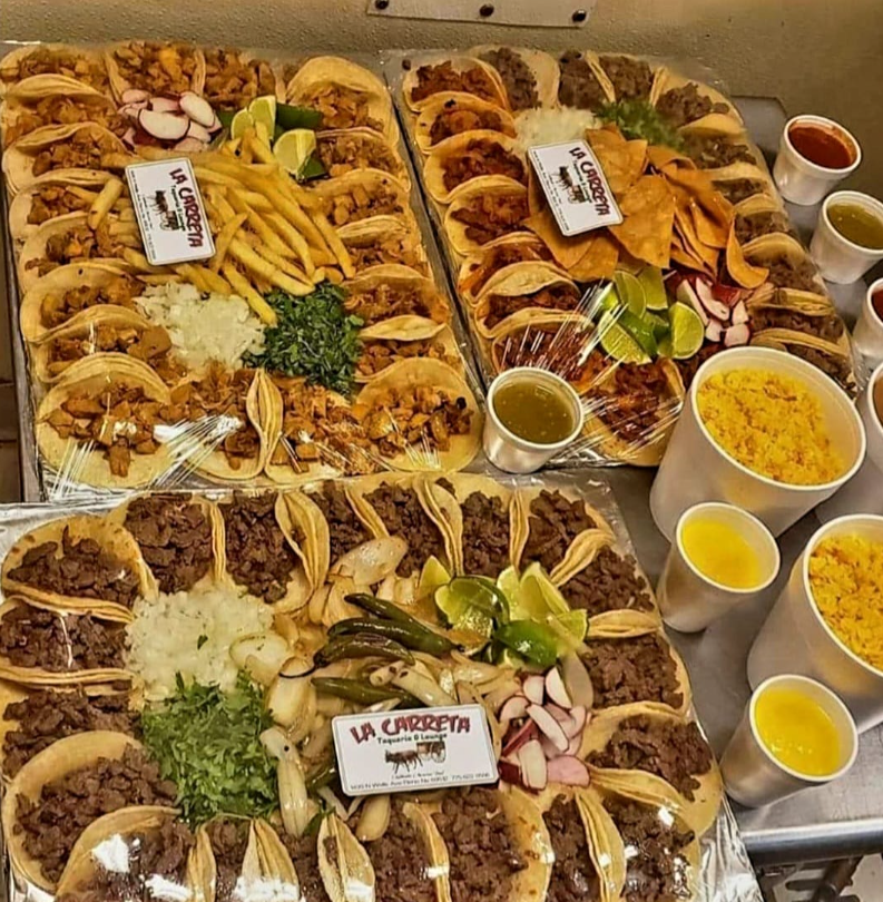 Catering tacos at La Carreta